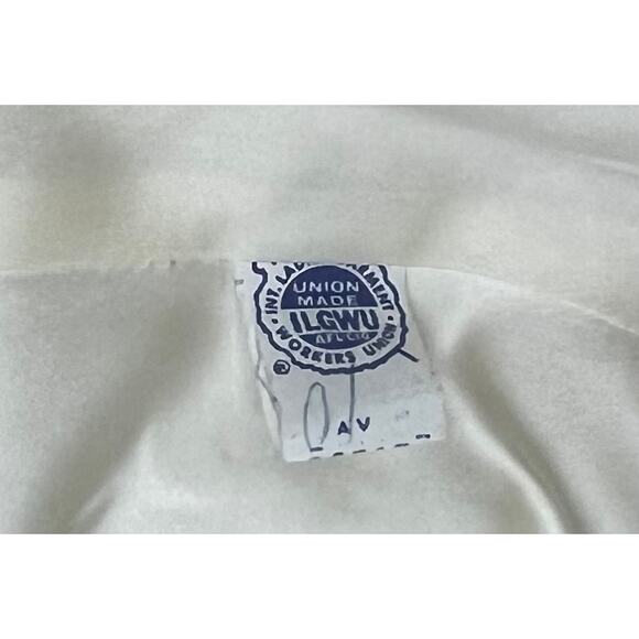 VINTAGE 60's 70's Penny Lane White Silver Brocade Coat Jacket Faux Fur Hem Sz 10 - Picture 16 of 16